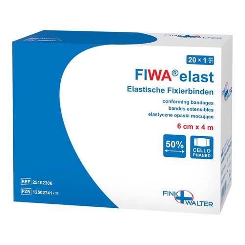 Fixierbinde elastisch 8 cmx4 m cellophaniert - 1