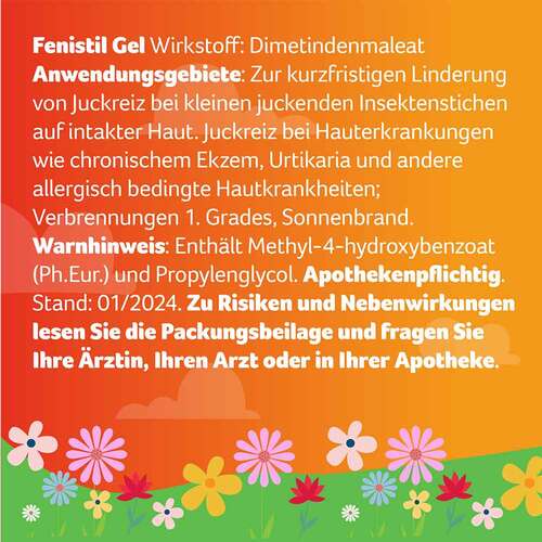 Fenistil GEL Dimetindenmaleat 1 mg/g, zur Linderung von Juckreiz - 7