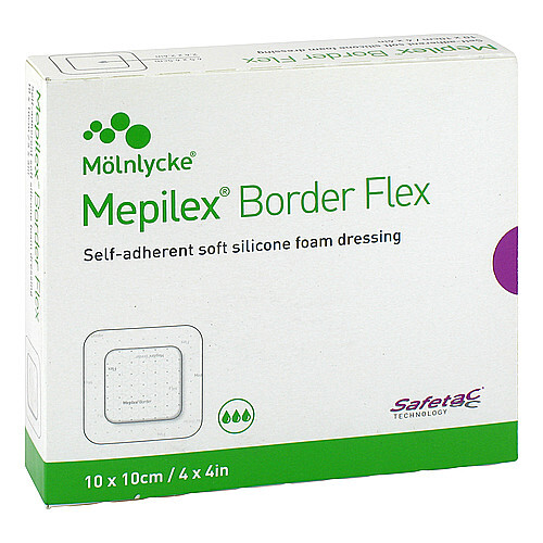 Mepilex Border Flex Schaumverband haftend 10x10 cm - 1