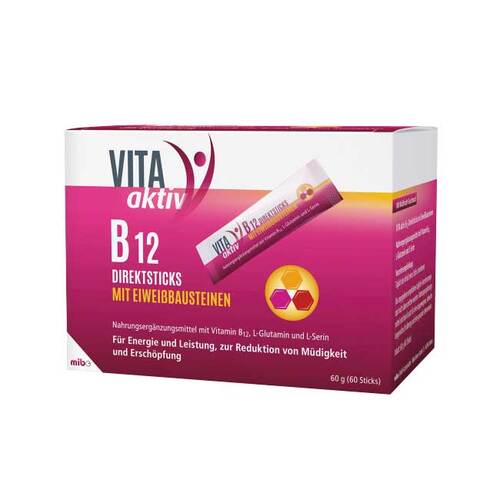 Vita Aktiv B12 Direktsticks mit Eiwei&szlig;bausteinen - 1