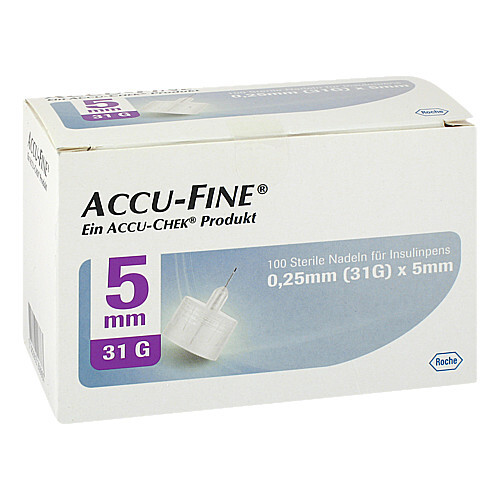 Accu Fine sterile Nadeln f&uuml;r Insulinpens 5 mm 31 G - 1