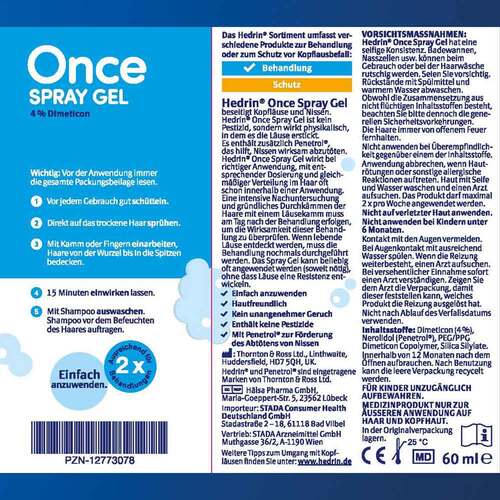 Hedrin Once Spray Gel - 7
