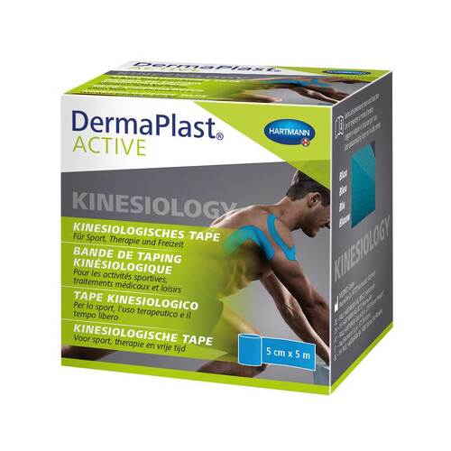 Dermaplast Active Kinesiology Tape 5 cmx5 m blau - 1