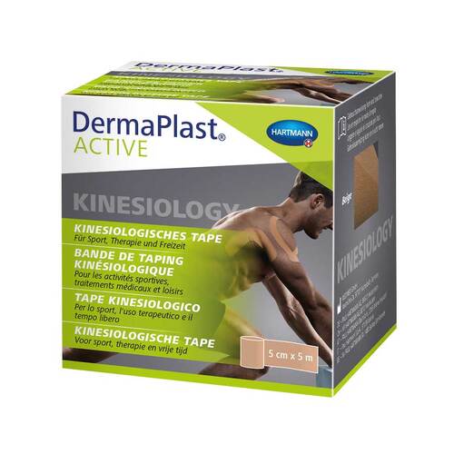 Dermaplast Active Kinesiology Tape 5 cmx5 m beige - 1