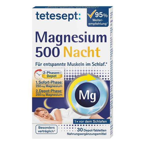 Tetesept Magnesium 500 Nacht Tabletten - 1