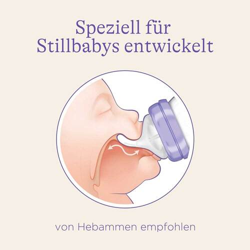 Lansinoh Glas Weithalsflasche 160 ml mit Sauger S - 3