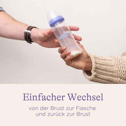 Lansinoh Glas Weithalsflasche 160 ml mit Sauger S - 4