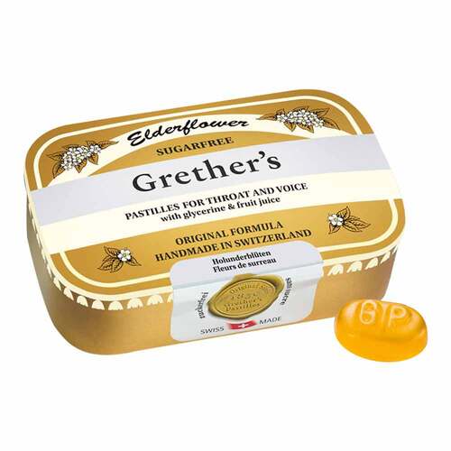 Grethers Elderflower zuckerfrei Pastillen - 1