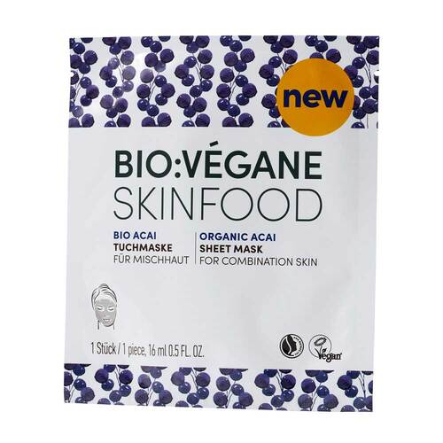 Bio Vegane Oily Acai Vliesmaske - 1