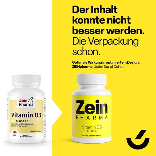 Vitamin D3 14.000 I.E. Softgel-Kapseln Zeinpharma - 3