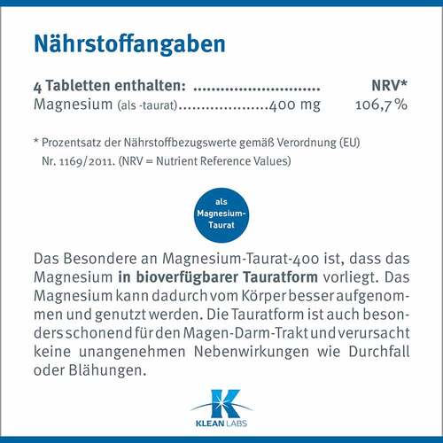 Magnesium Taurat 400 Tabletten - 5