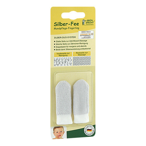 Mundpflege Fingerling Silber-Fee wei&szlig; - 1