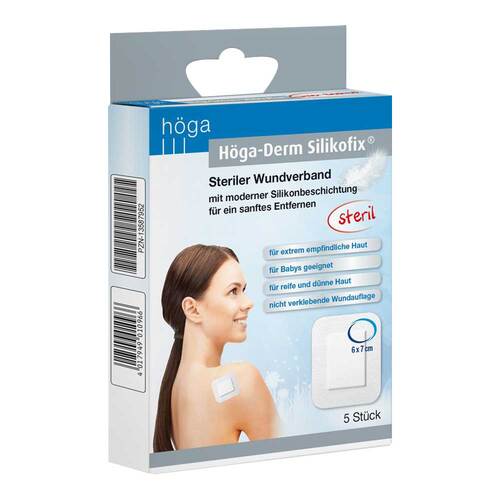 H&ouml;ga Derm Silikofix steriler Wundverband 6x7 cm - 1