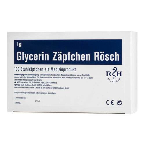 Glycerin Z&auml;pfchen R&ouml;sch 1 g gegen Verstopfung - 2