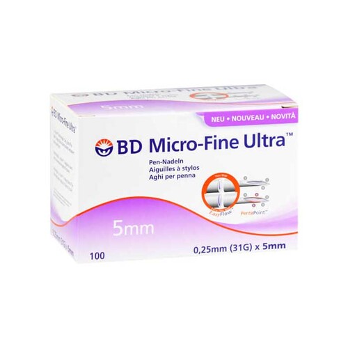 BD Micro-Fine Ultra Pen-Nadeln 0,25x5 mm - 1