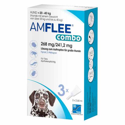 Amflee combo 268/241,2 mg L&ouml;sung zum Auftropfen f&uuml;r Hunde 20-40 kg - 1