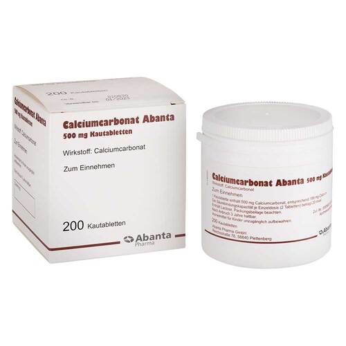 Calciumcarbonat Abanta 500 mg Kautabletten - 1