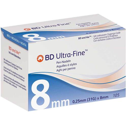 BD Ultra-Fine Pen-Nadeln 8 mm 31 G - 1