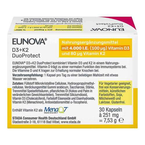 Eunova Duoprotect D3 + K2 4000 I.E. / 80 µg Kapseln - 2