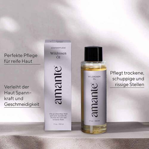Wildrosen&ouml;l 100% rein Hautpflege&ouml;l Amante - 3