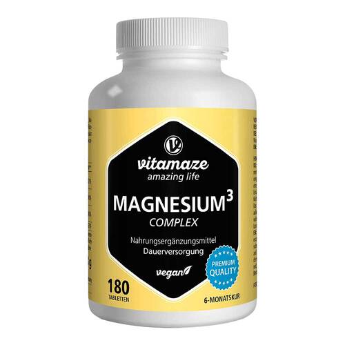 Magnesium 350 mg Komplex Citrat / Oxid / Carbonat vegan Tabletten  - 1