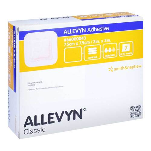 Allevyn Adhesive 7,5x7,5 cm haftende Wundauflage - 1