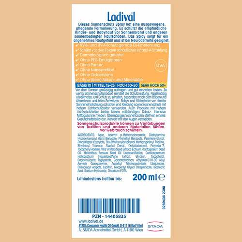 Ladival Kinder Sonnenschutz Spray LSF 50 +  - 2