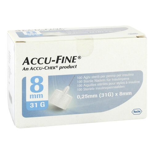 Accu Fine sterile Nadeln f&uuml;r Insulinpens 8 mm 31 G - 1