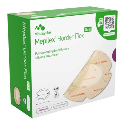 Mepilex Border Flex Schaumverband haft.15x19 cm oval - 1