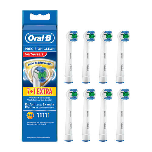 ORAL B Aufsteckb&uuml;rsten Prec.Clean Bakteriensch.7 + 1 - 1