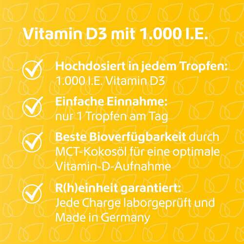 Vitamin D3 Tropfen 1.000 I.E. - 3