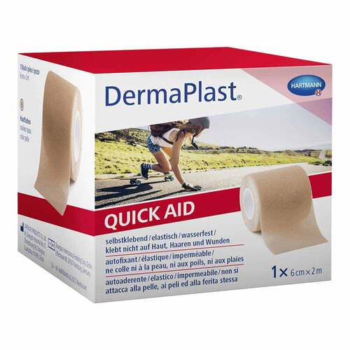 Dermaplast Quick Aid Schaumverband 6 cmx2 m hautfarben  - 1