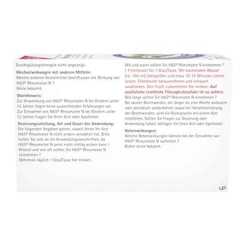 H&S Rheumatee N Filterbeutel - 2