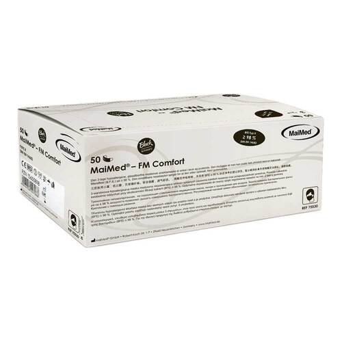 Maimed FM-Comfort Gesichtsmaske Gummib.3lag.schwarz  - 1