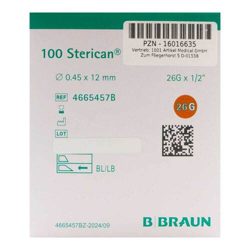 Sterican Ins.Einm.Kan&uuml;le26 Gx1 / 2 0,45x12 mm - 2