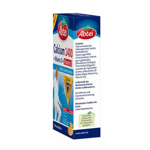 Abtei Calcium 1400 + Vitamin D3 + K Kautabletten - 2