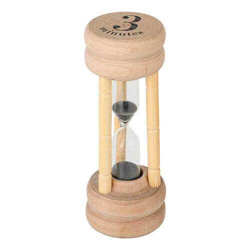 Zahnputzuhr Holz 3 Minuten Timer - 1
