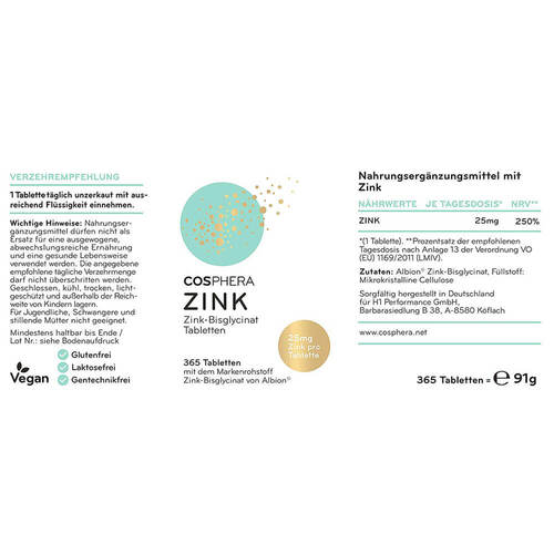 Cosphera Zink 25 Mgtabletten - 3