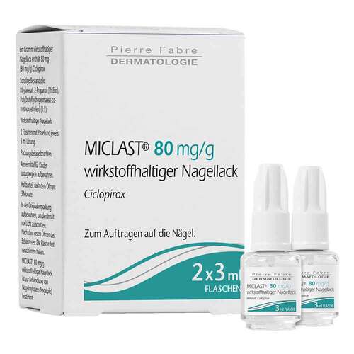 Miclast 80 mg / g wirkstoffhaltiger Nagellack - 1