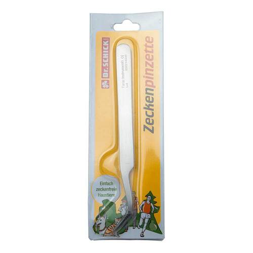Zeckenpinzette Edelstahl 12 cm gebogene Spitze - 1