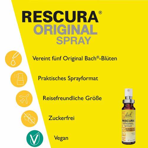 Bachbl&uuml;ten Original Rescura Spray mit Alkohol - 2