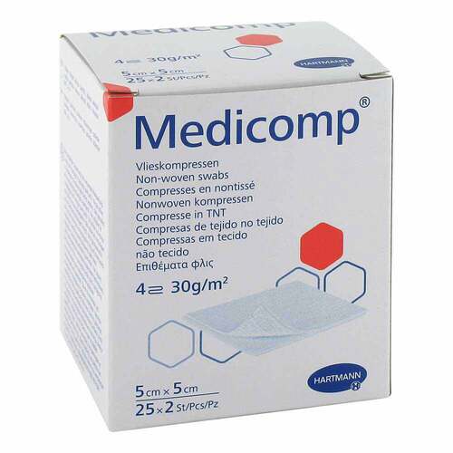 Medicomp Vlieskomp.steril 5x5 cm 4lagig - 1
