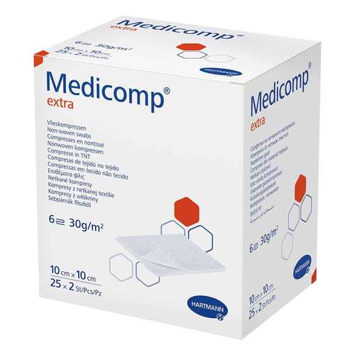 Medicomp extra Vlieskomp.steril 10x10 cm 6lagig - 1
