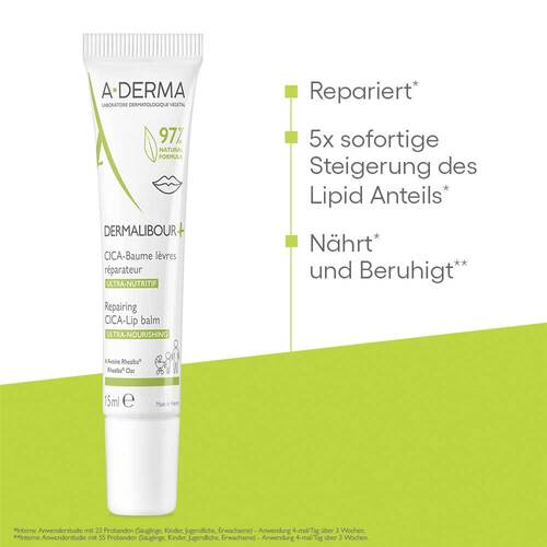 A-Derma Dermalibour + Cica Lippenbalsam - 3