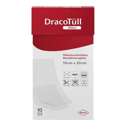 Dracot&uuml;ll Silikon 10x20cm silikonbesch.Wundkont.Aufl - 1