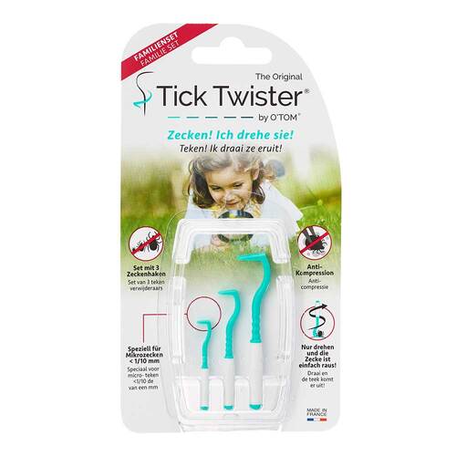 Zeckenhaken mit Silikongriff 3 Gr&ouml;&szlig;en - 1