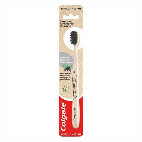 Colgate Bamboo Aktivkohle Zahnb&uuml;rste mittel - 1