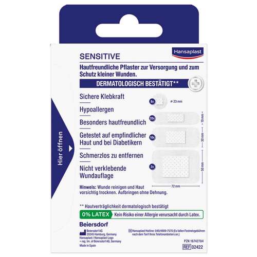 Hansaplast Sensitive Pflaster hypoallergen Strips - 2