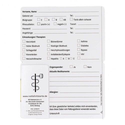 Notfall-Info-Kartenh&uuml;lle f&uuml;r die Gesundheitskarte - 3