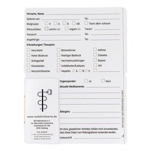 Notfall-Info-Kartenh&uuml;lle f&uuml;r die Gesundheitskarte - 3
